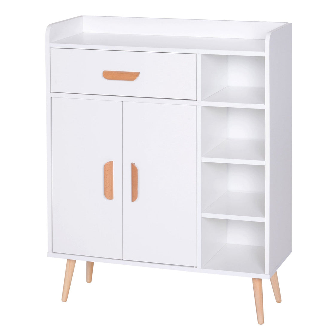 Sideboard, Side Cabinet, Floor Cupboard with Storage Drawer for Hallway, Kitchen, Bedroom, Living Room, White