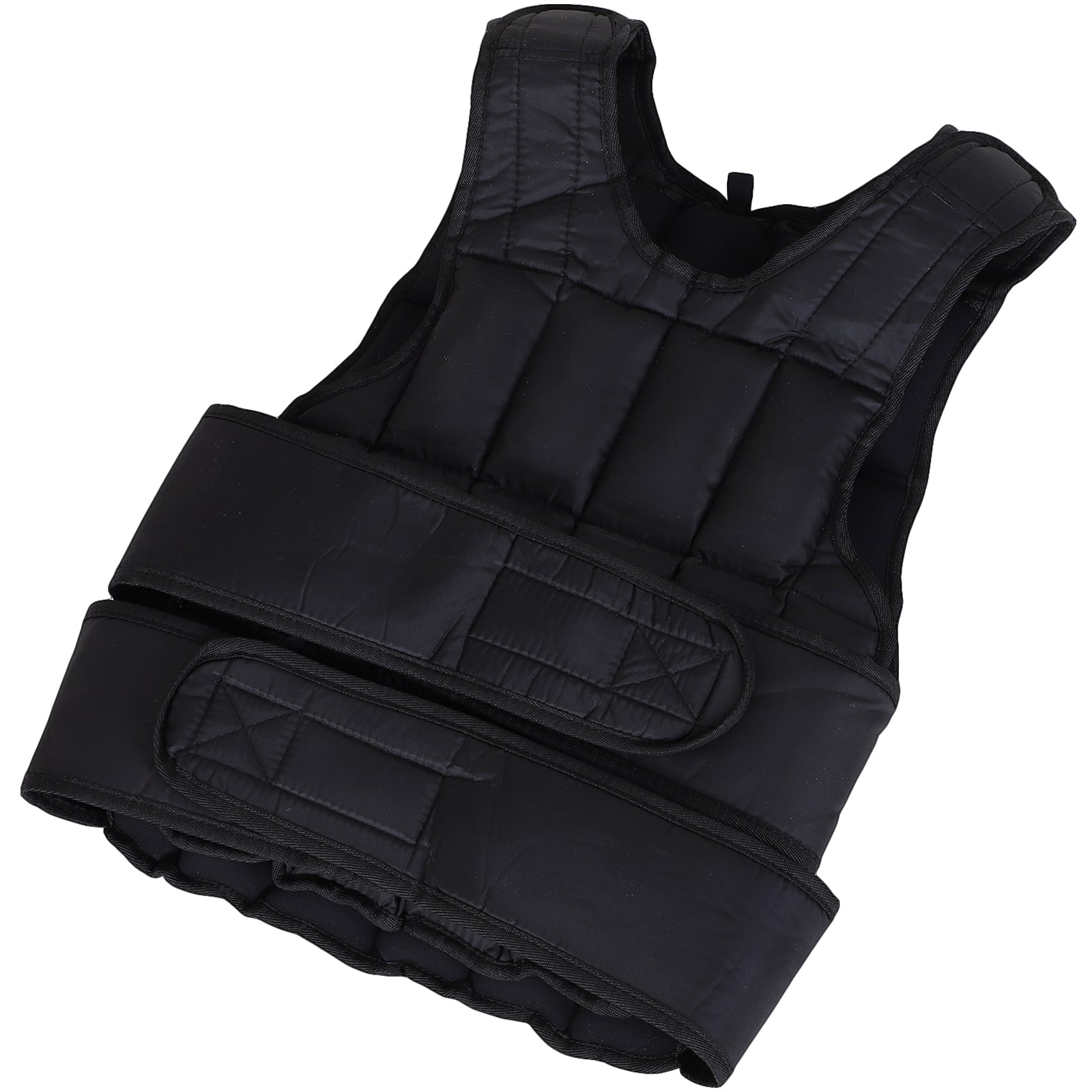 15kg Weighted Vest, Adjustable Running Weight Vest with 38 Weight Bags for Men or Women Cardio Exercise, Black