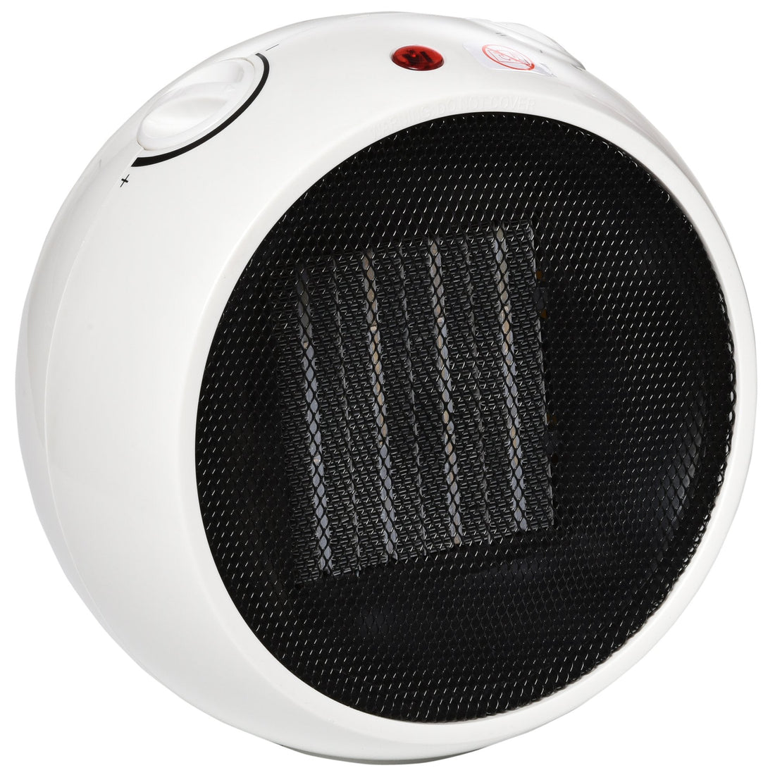 Small Table Top Space Heater, Ceramic Electric Heater with 2 Heat and Fan, Adjustable Temperature, Tip-Over & Overheating Protection, 900W/1500W