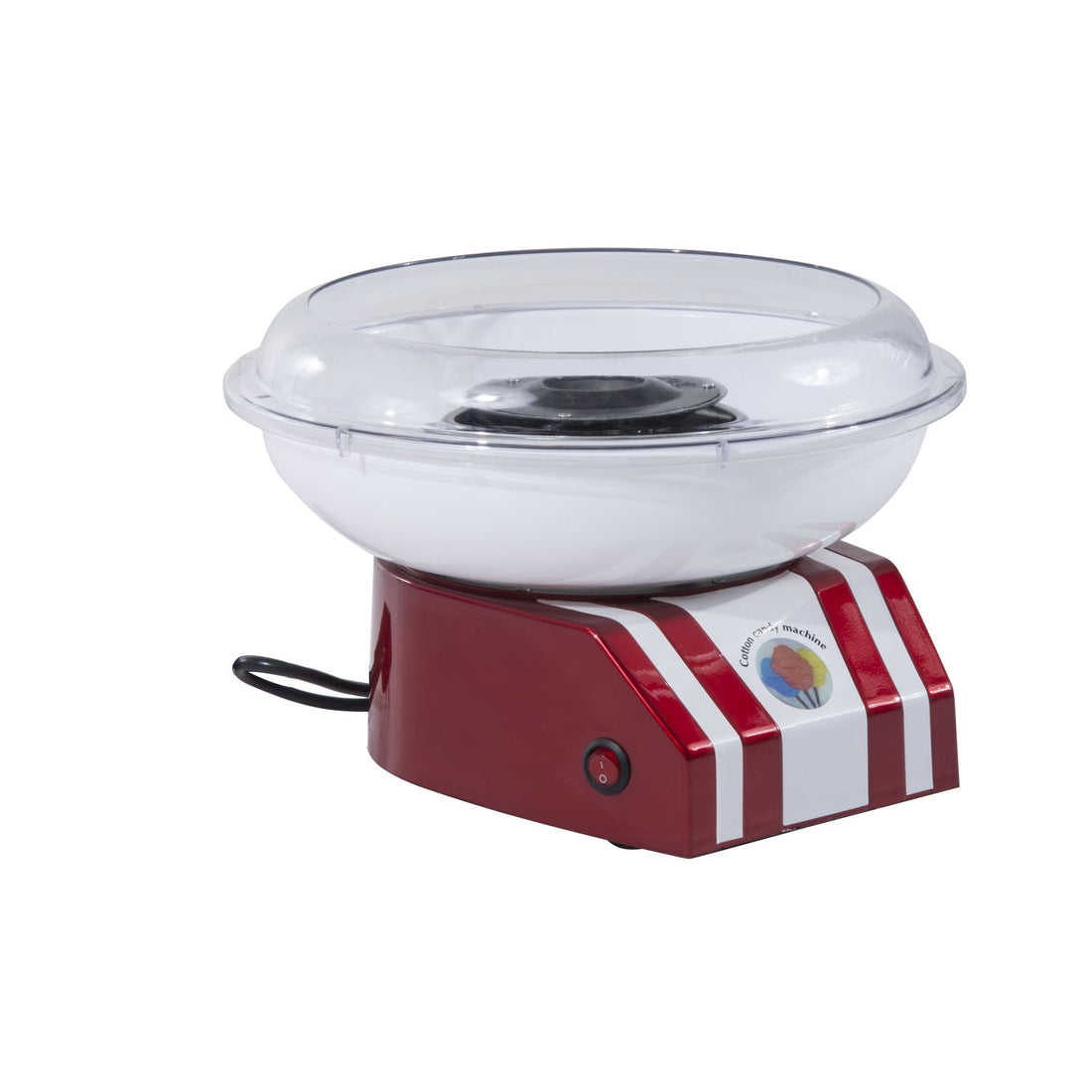 Professional Cotton Floss Machine with 10 Bamboo Sticks, Candy Floss Maker for Children, Adult Party and Birthday, Red
