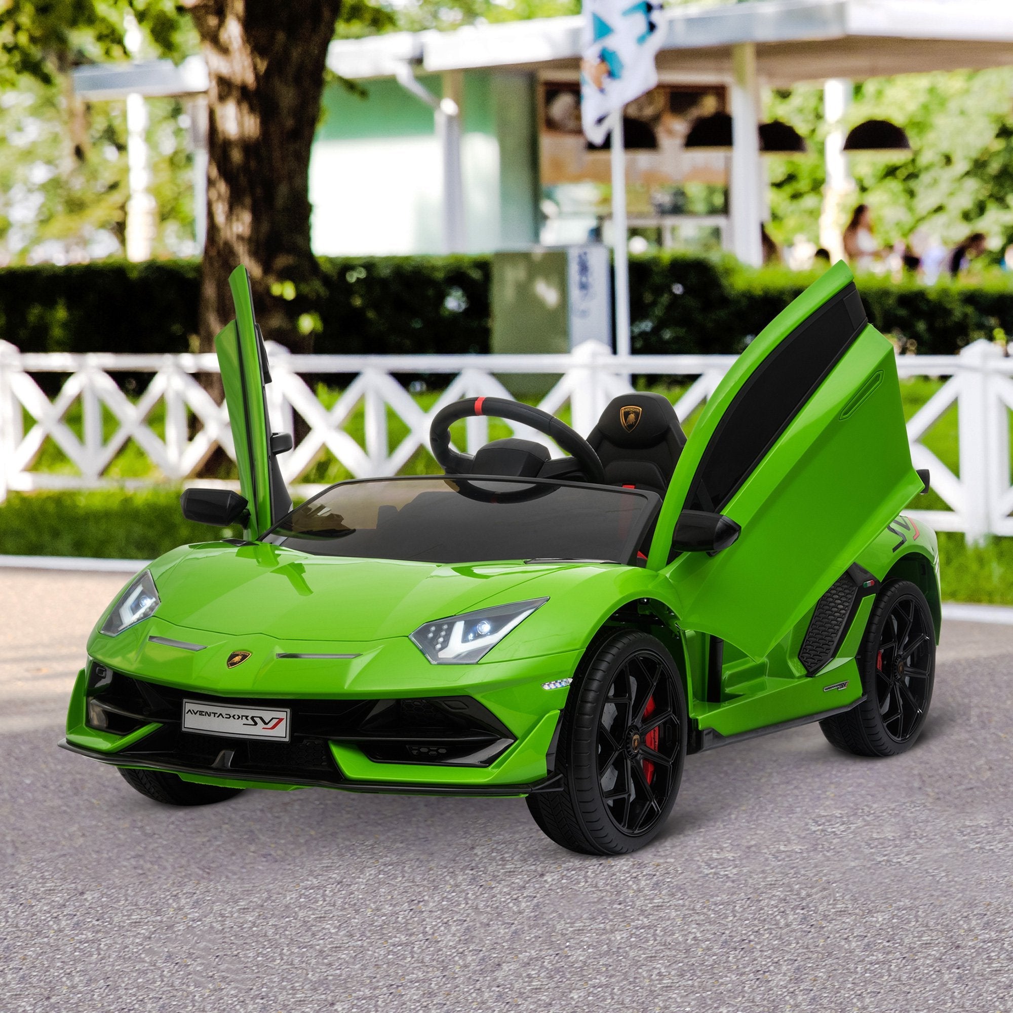 Lamborghini SVJ 12V Kids Electric Ride On Car Sport Racing Toy RC for 3-8 Yrs
