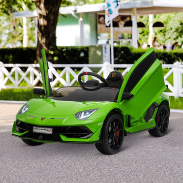 Lamborghini SVJ 12V Kids Electric Ride On Car Sport Racing Toy RC for 3-8 Yrs