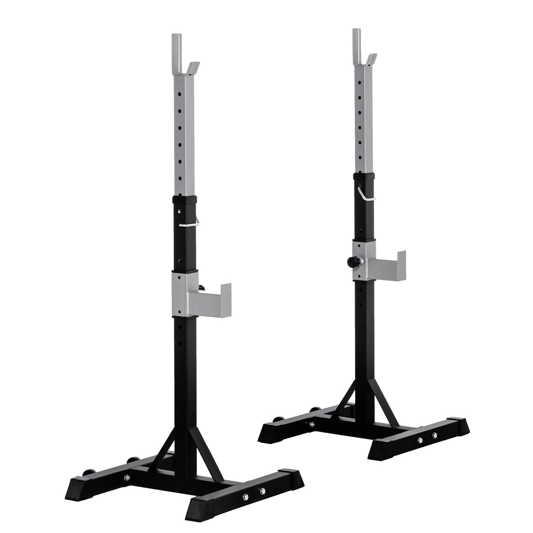 Barbell Squat Rack Adjustable Weight Lifting Bench Max Load 150kg Gym Fitness Strength Training Push up Dip Stand with Wheels