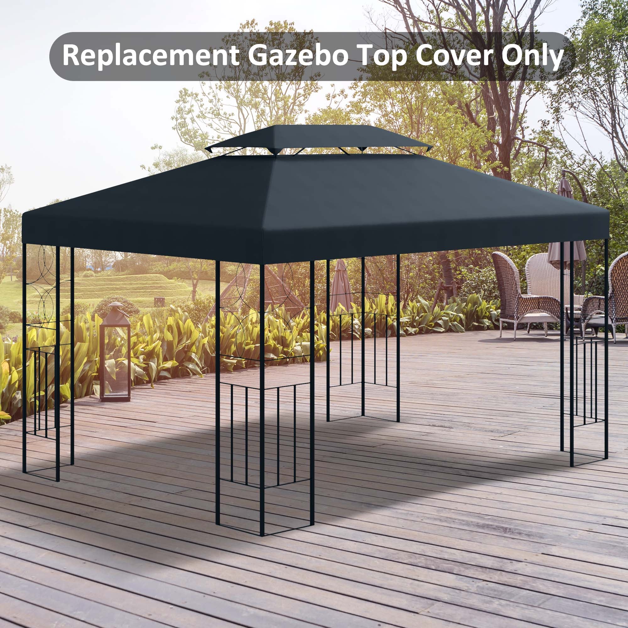 Gazebo Roof Replacement, for 3 x 4m Frames - Grey