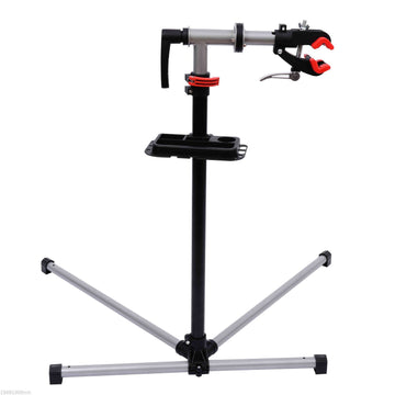 Bike Repair Stand Workstation, Bicycle Maintenance Workstand, Height Adjustable, with Tool Tray & 360° Rotating Adjustable Clamp for Home Mechanic Workshop