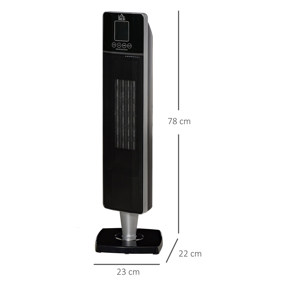 31 Inch Space Heater, 1000W/2000W Ceramic Electric Heater and Fan, Overheating & Tip-Over Protection, 8H Timer, 60° Oscillation, Portable Heater for Home