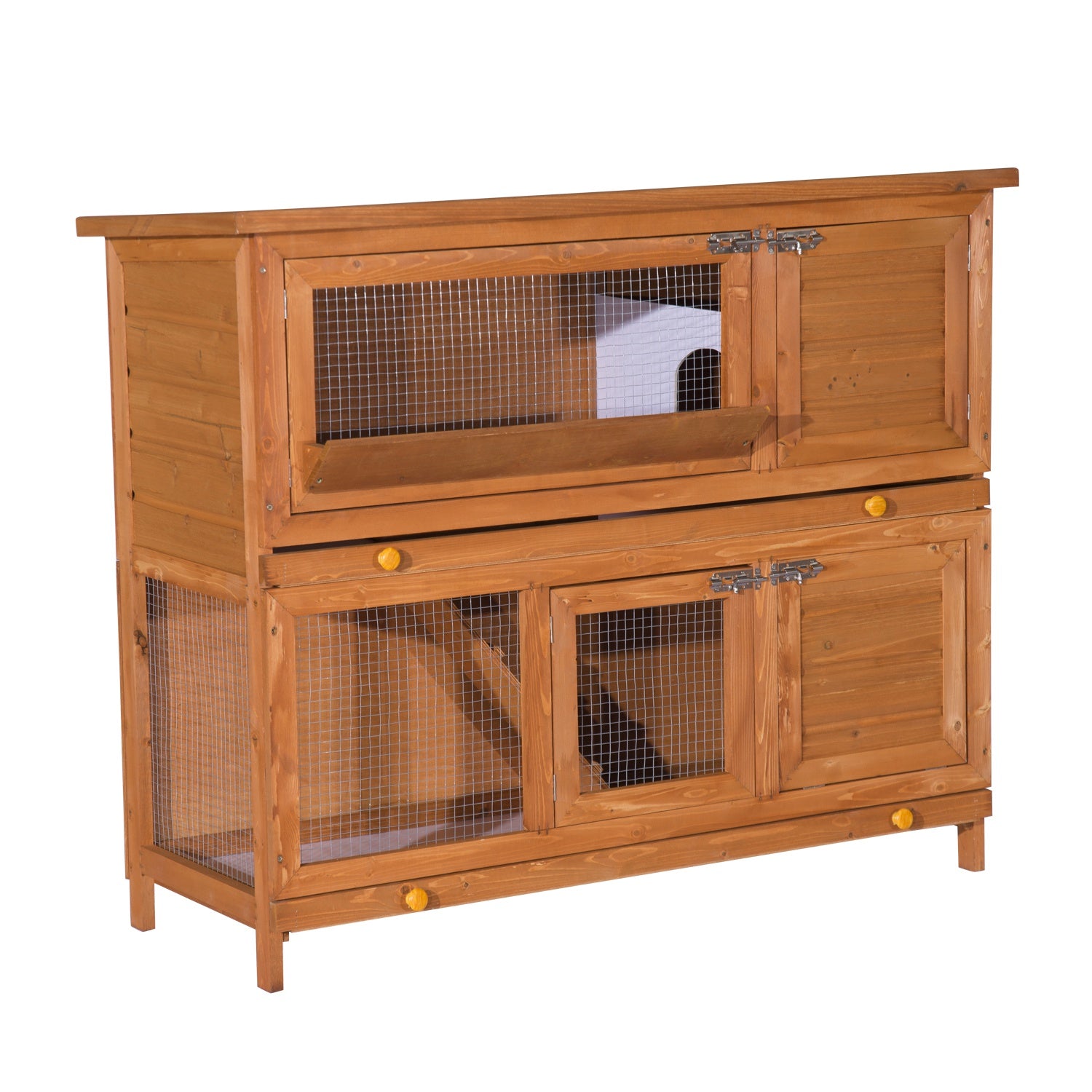 48-Inch Antifungal Fir Board Guinea Pigs Hutches Sauce Yellow