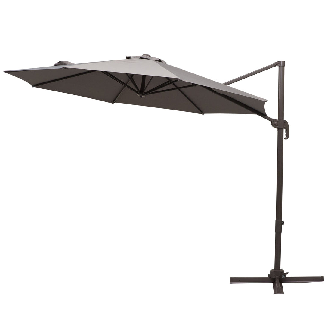 3m Cantilever Aluminium Frame Outdoor Garden Parasol Grey