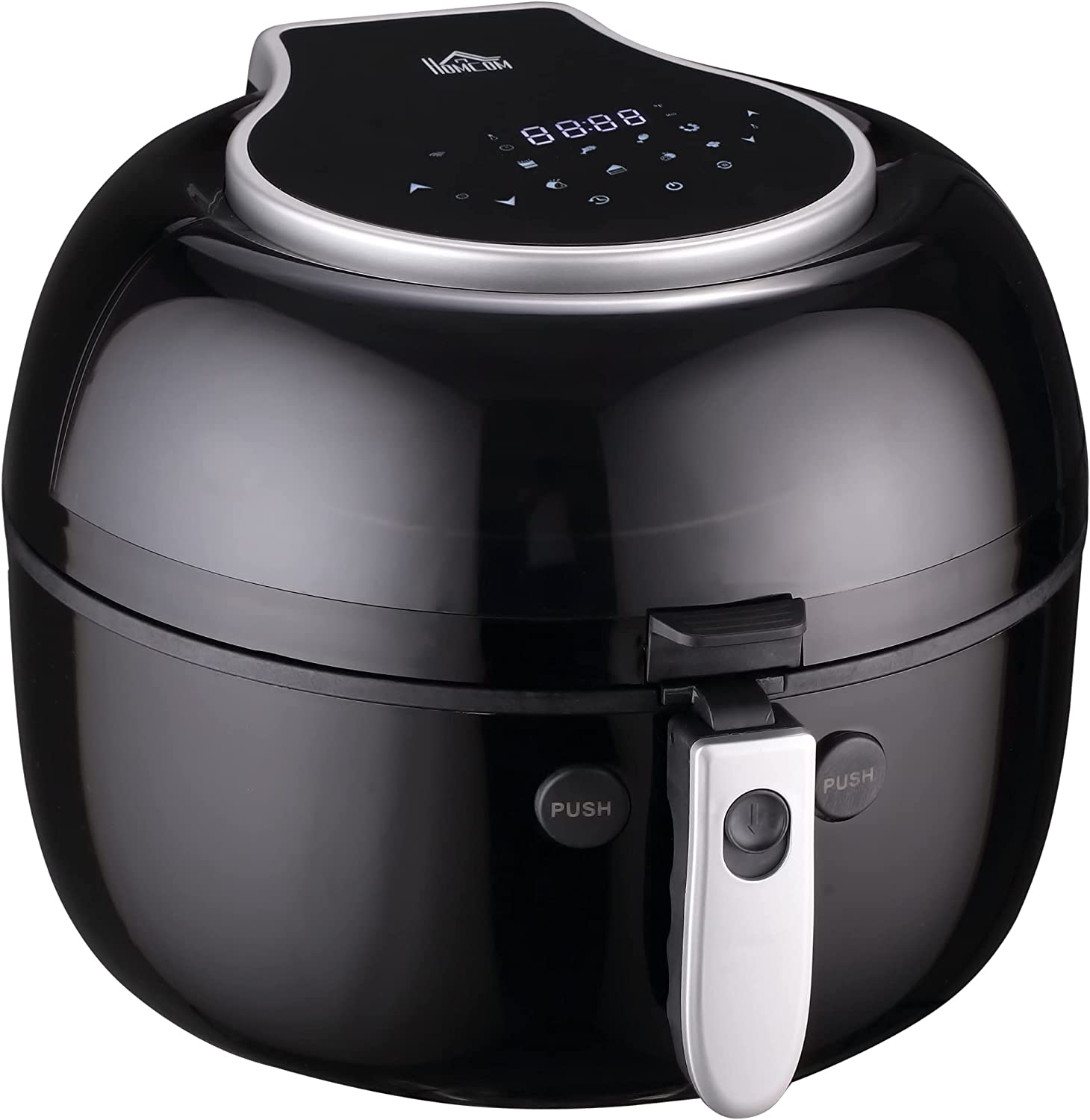 7L Family Size Digital Air Fryer Oven with Air Fry, Roast, Broil, Bake, Dehydrate, 8 Presets, Rapid Air Circulation, Timer, Preheat, Non-stick Basket, Inner Light for Oil Free & Low Fat, 1500W