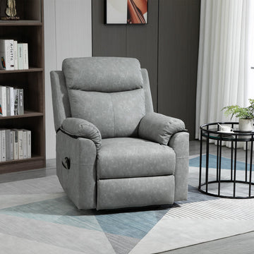 Faux Leather 70° Electric Riser Recliner Chair - Grey