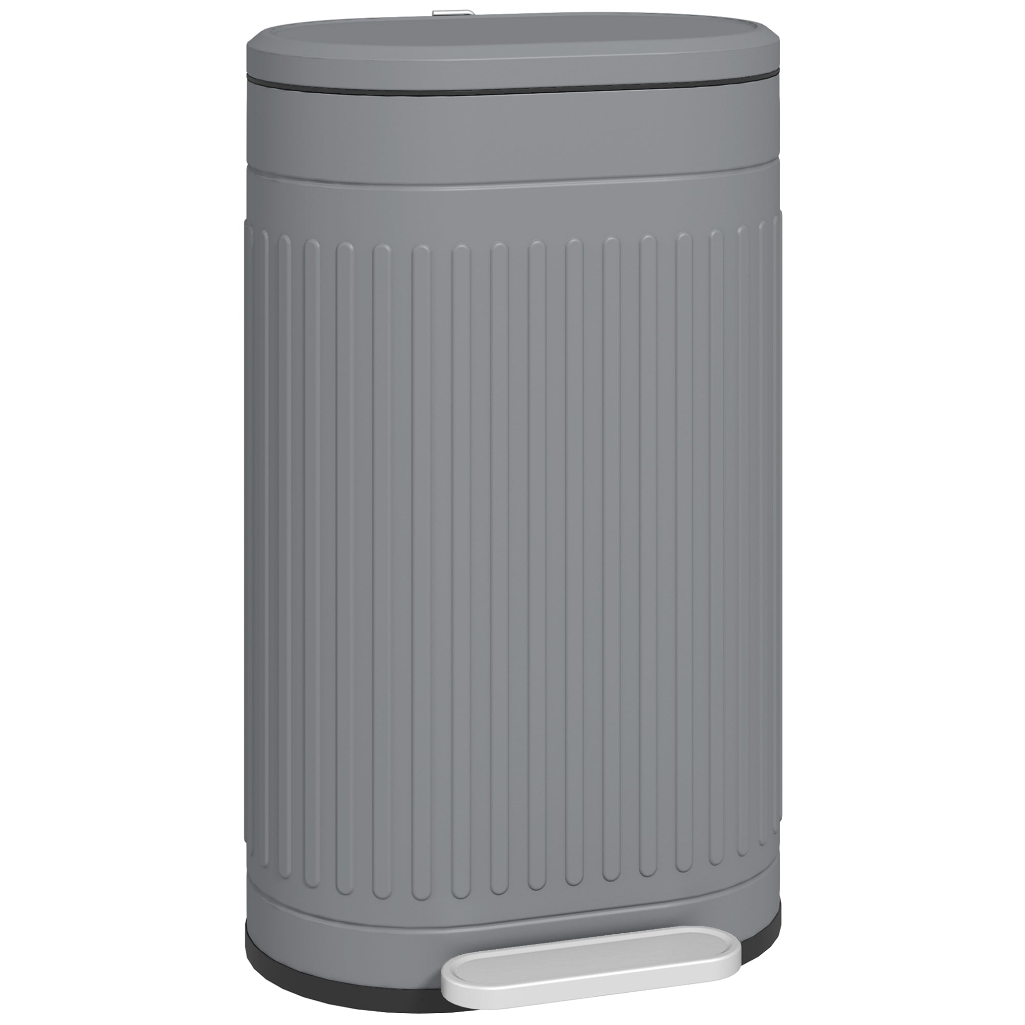 30L Metal Kitchen Bin, with Soft-Close Lid - Grey