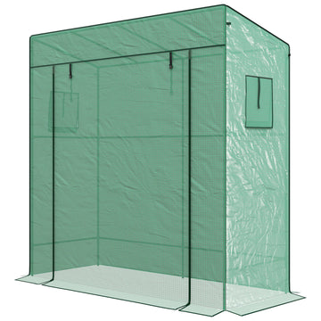 77 x 196cm Walk-In Greenhouse, with Accessories
