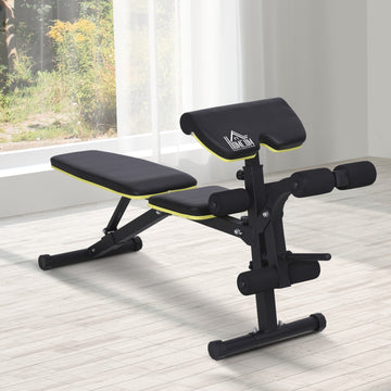 PVC Upholstered Steel Sit-Up/Dumbbell Duo Bench Black