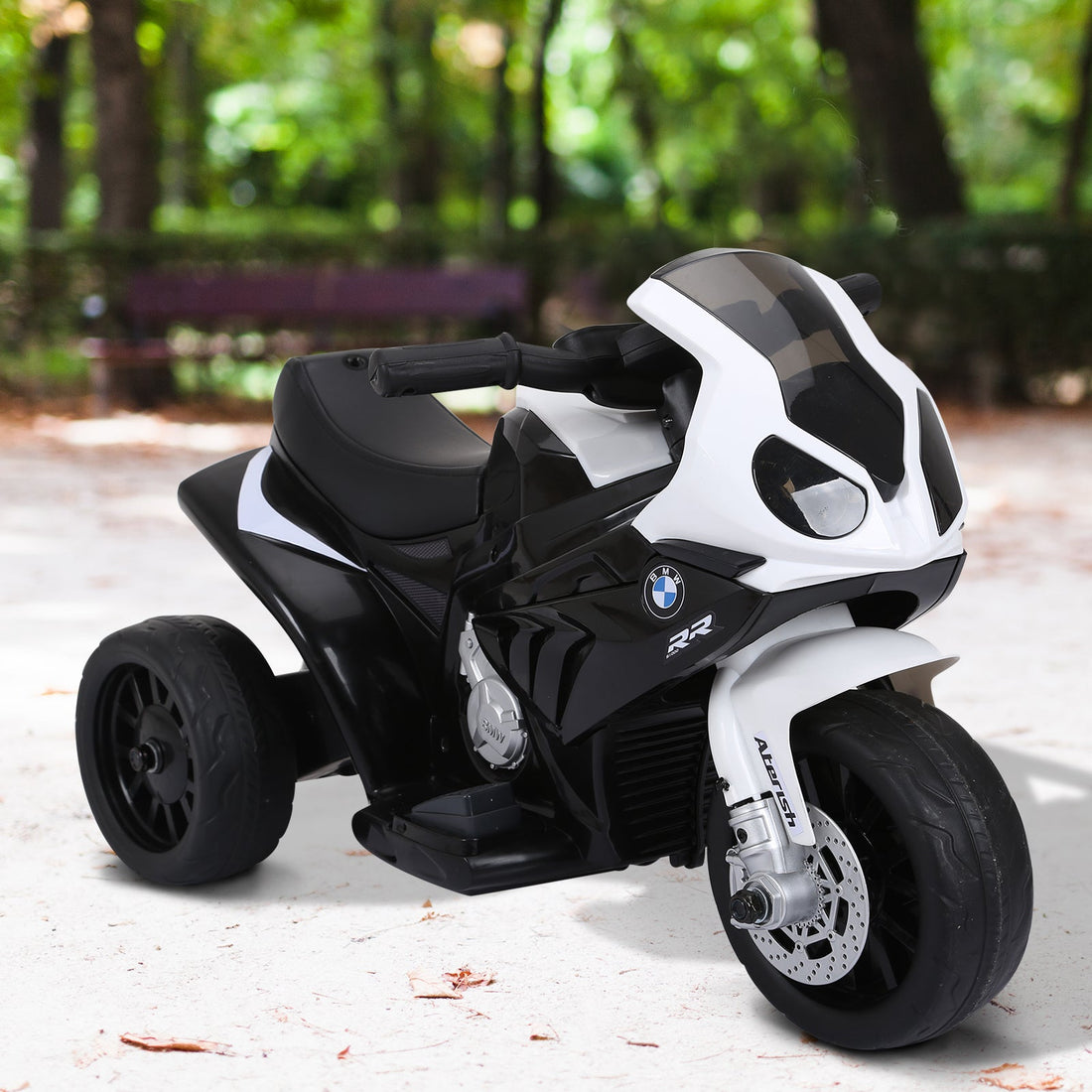 Electric Kids Ride on BMW Motorbike W/Headlights and Music, 6 V-Black
