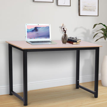 Computer Desk, Writing Table, 120 x 60 x 76cm Workstation for Home Office, Study with Metal Frame, Simple Assembly, Black