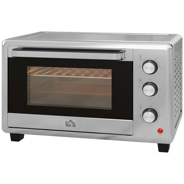 30L 60-230℃ Mini Electric Oven, with Accessories - Silver Tone