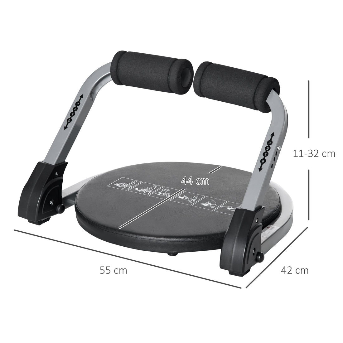Abs Trainer, Ab Crunch Machine, Foldable Abdominal Trainer, Core Fitness & Whole Body Exercise Equipment for Home Gym