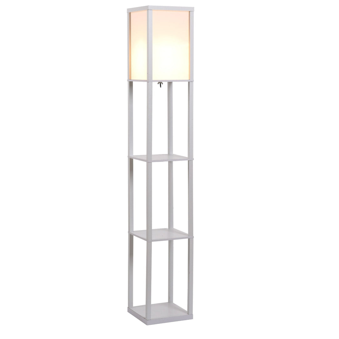 MDF 4-Tier Floor Lamp White