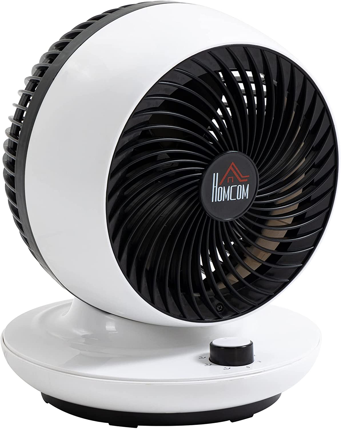 Room Air Circulator Desk Fan with 3 Speed, 70° Oscillating 90° Tilt, Tabletop Fan for Living Room, Bedroom, Office, White