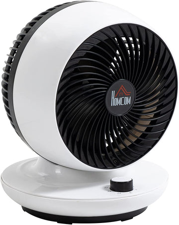 Room Air Circulator Desk Fan with 3 Speed, 70° Oscillating 90° Tilt, Tabletop Fan for Living Room, Bedroom, Office, White