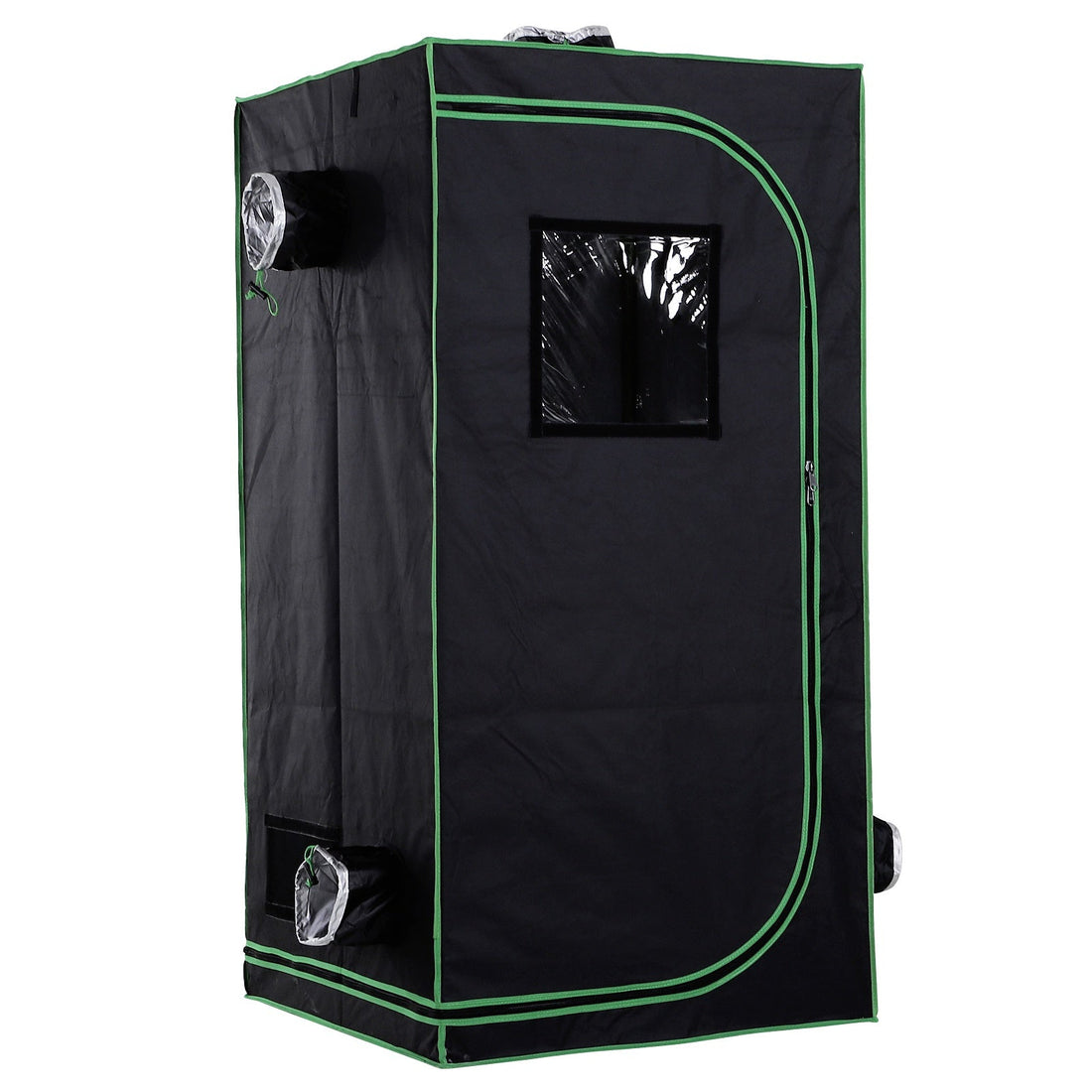 Grow Tent Reflective Mylar Hydroponic with Adjustable Vents and Floor Tray for Indoor Plant Growing, 80 x 80 x 160 cm (31.5" x 31.5" x 63")