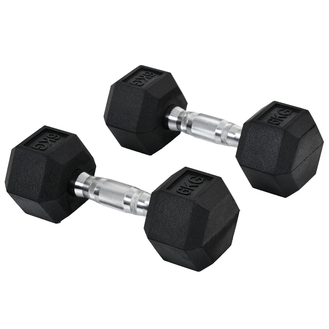 2x10kg Hex Dumbbells Set Rubber Dumbbells Weight Lifting Equipment Fitness Home Gym