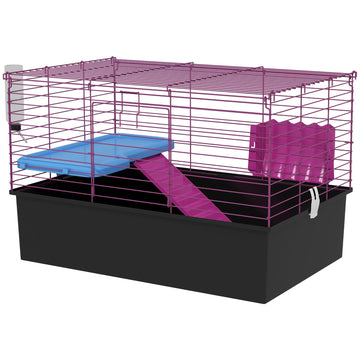 Chinchillas Small Rabbit Guinea Pig Small Animal Cage, Pet Playhouse, with Platform, Ramp, 71 x 46 x 47cm