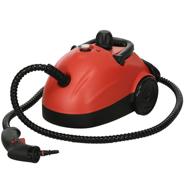 Portable Steam Cleaner for Chemical Free Cleaning, 3.5bar Multi-purpose Steamer with 13 Pieces Accessory, Steam Mop for Kitchen, Window, Grout, Tile, Carpet, Sofa, 1500W, 1.2L Tank, Red