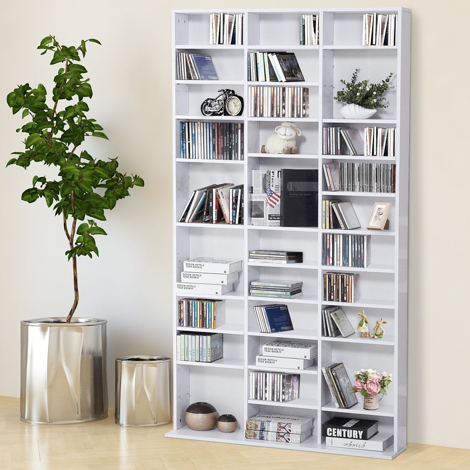 33 Adjustable Compartment Storage Unit - White