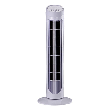 Tower Fan for Bedroom Cooling, 30 Inch Electric 70° Oscillating Fan with 3 Speed Settings, Standing Floor Fan for Home Office Indoor, White