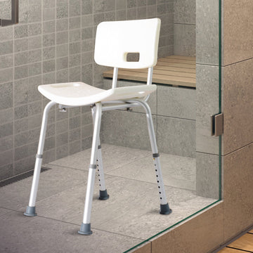 Bath Chair Shower Stool Safety Seat Bathroom Adjustable Positions Elderly Aids