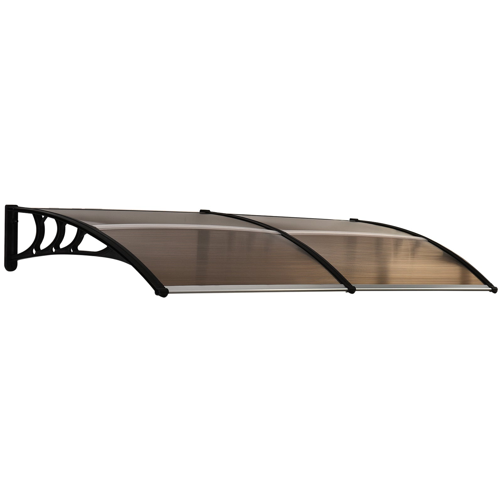 Front Door Canopy, Waterproof Outdoor Awning, 75 x 195 cm Rain Shelter for Window, Porch and Front/Back Door, Brown