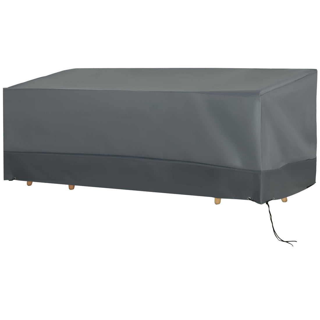 Rectangular Patio Garden Furniture Cover Waterproof for 3 Seater Sofa Bistro Set, UV Resistant Protection 600D Oxford Fabric Rattan Lounge Clean Cover, 190 x 72 x 76cm, Grey