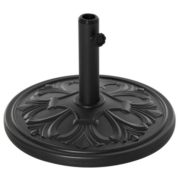 13kg Round Parasol Base Sun Umbrella Weight Stand Holder Patio Outdoor Garden, Black