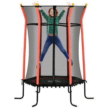 Kids Trampoline Mini Bouncer with Enclosure Safety Net For Ages 3-10 Years - Red