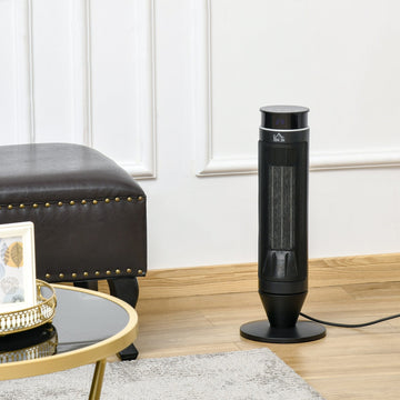 21 Inch Space Heater, 1000W/2000W Ceramic Electric Heater and Fan, Overheating & Tip-Over Protection, 8H Timer, 42° Oscillation, Portable Heater for Home