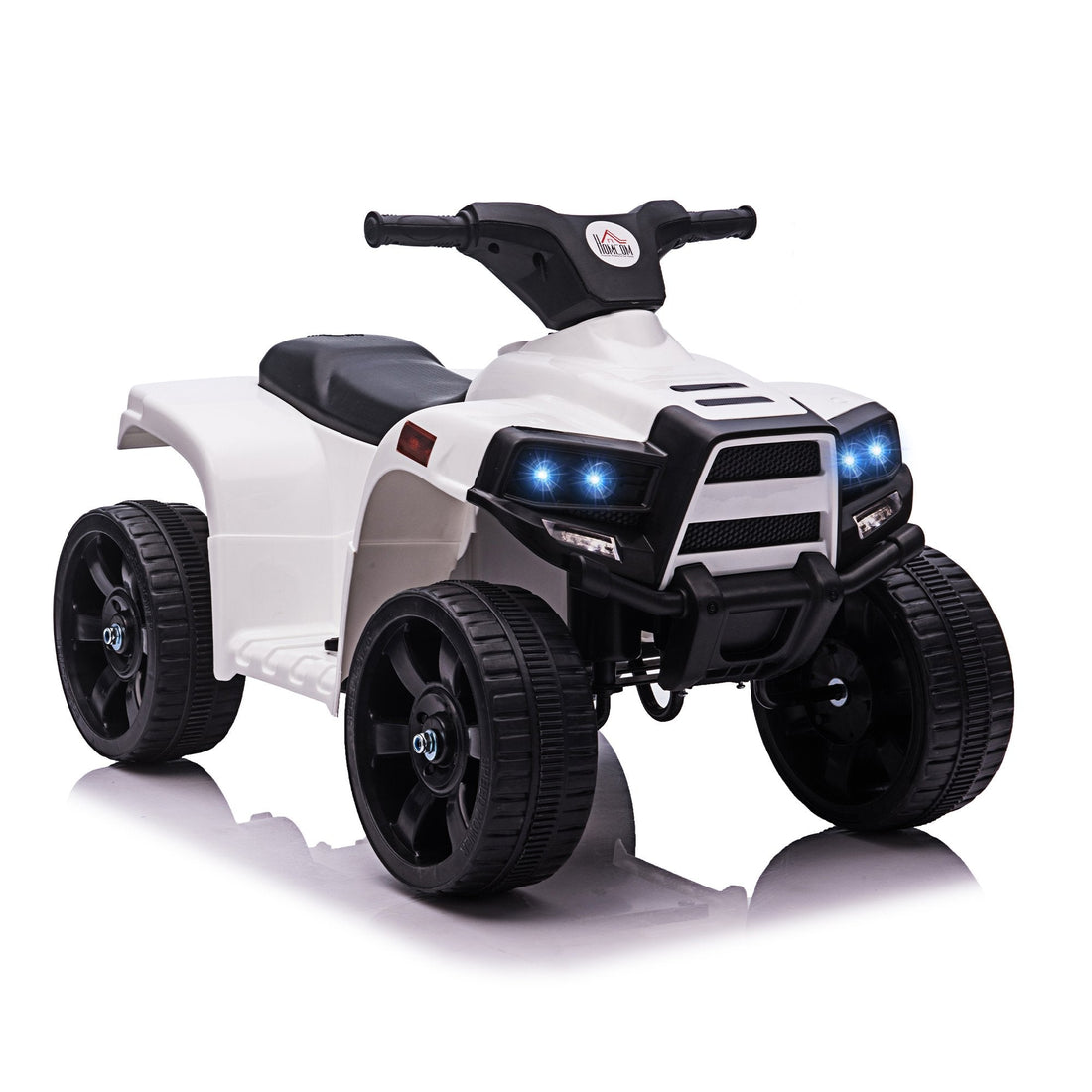 6V Kids Electric Ride on Car, All Terrain Vehicle Toy, Quad Bike With Headlights, Horn, for Toddlers 18-36 Months White