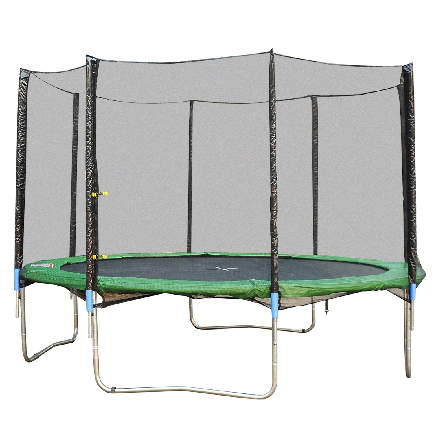 13ft Trampoline Net Replacement Safety Net Enclosure Net Spare w/ 8 Poles