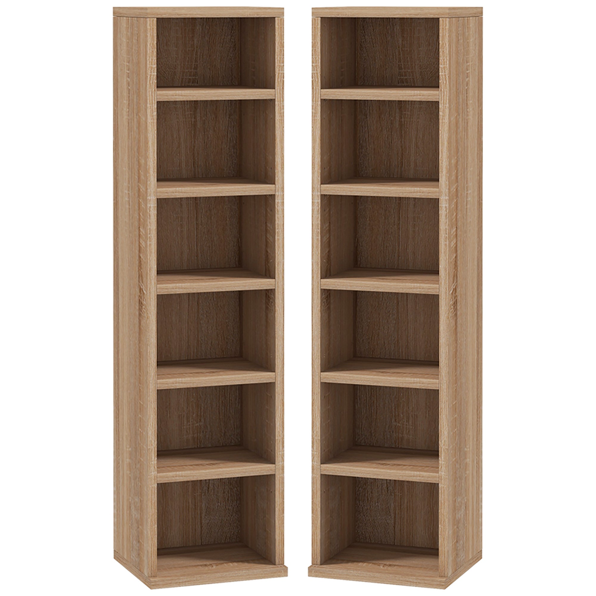 Set of Two 102 CD Storage Units - Wood-Effect