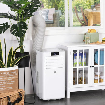 8000 BTU Air Conditioning Unit, 3-in-1 Portable Air Conditioner, Dehumidifier, Cooling Fan with Remote Control, Digital Display, 2 Speeds, 24H Timer, Window Venting Kit, 18m²