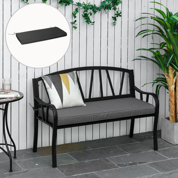 Garden Bench Cushion 2 Seater Loveseat Seat Pad for Patio Swing Furniture for Indoor & Outdoor Use, 120 x 50 x 8 cm, Grey
