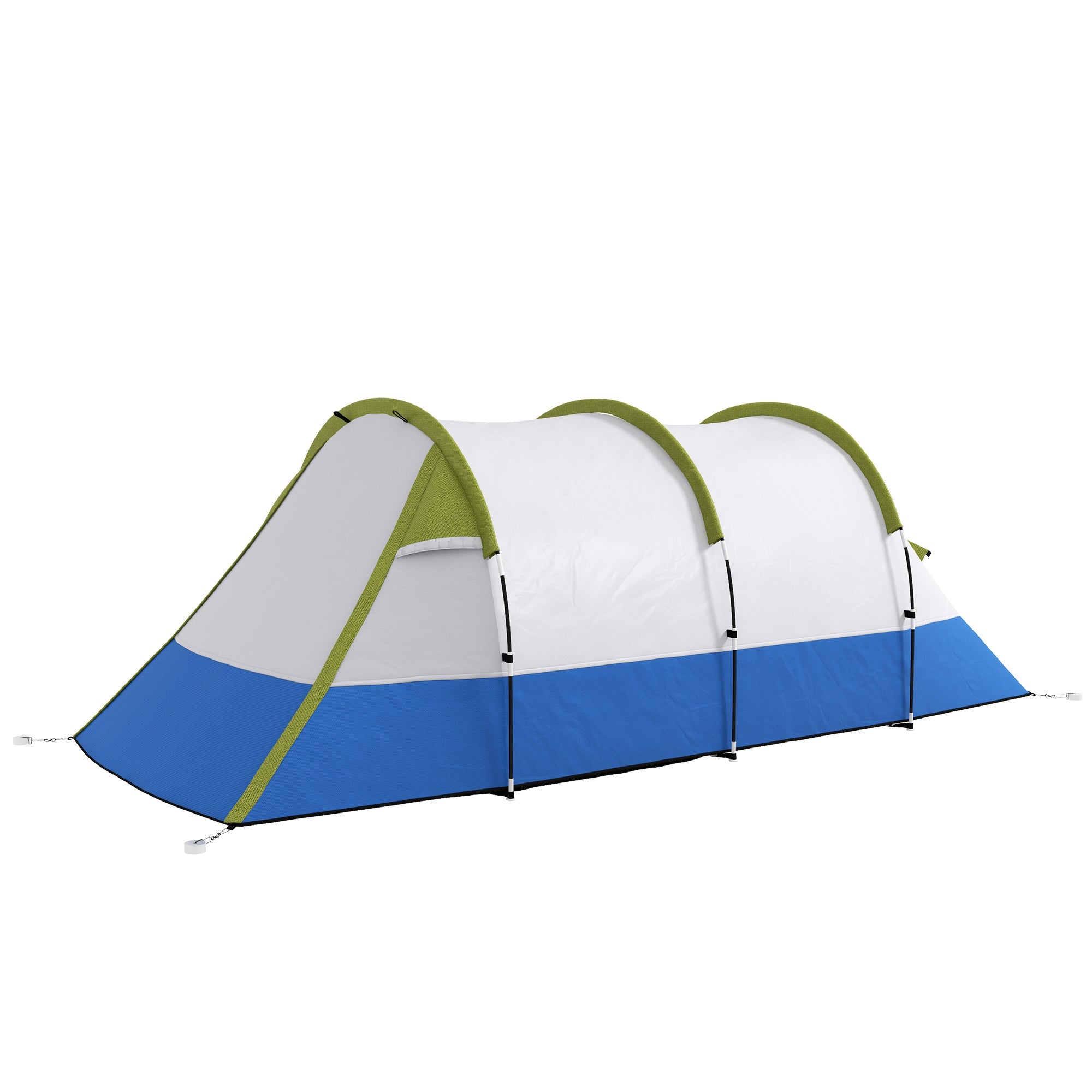 Three Man Two-Room Tent, with Porch and Accessories - Green