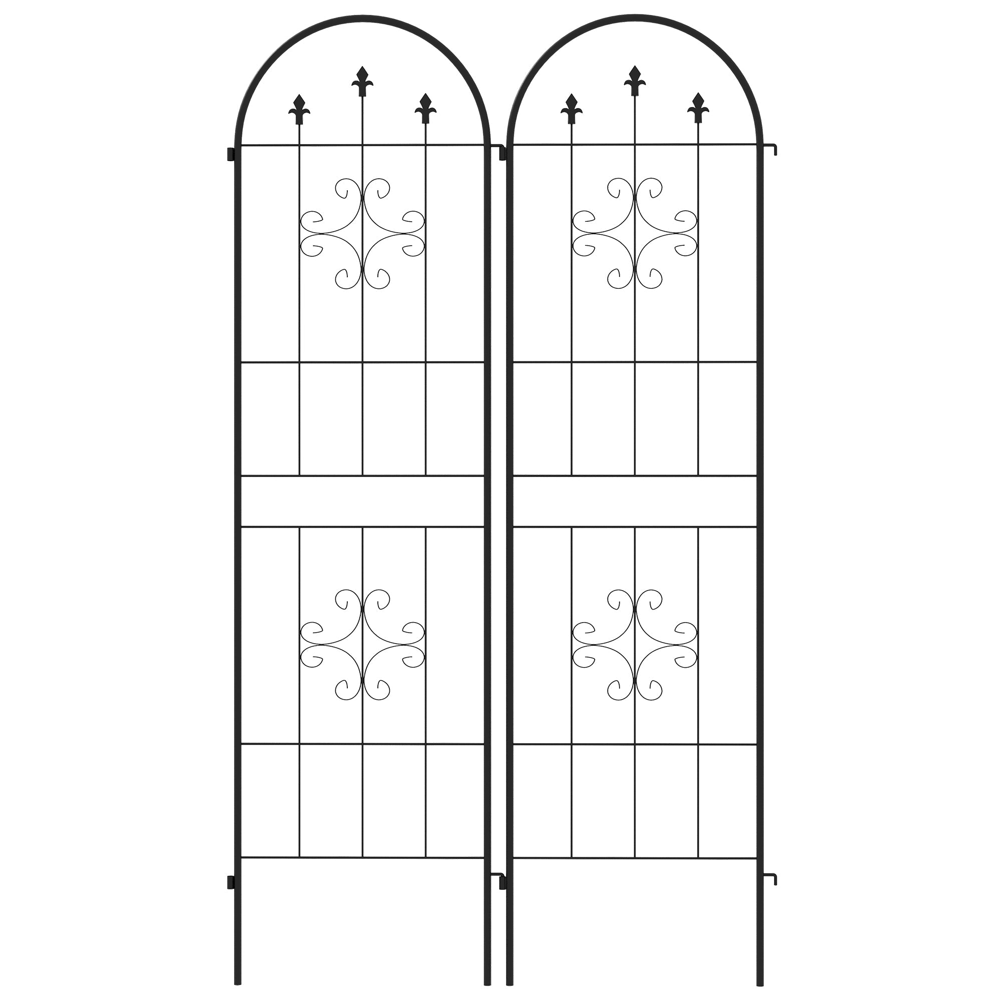 Set of Two Spiral Anchor Garden Trellis Panels