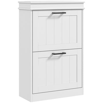 Two-Drawer Minimalistic Shoe Storage Cabinet, for 10 Shoes