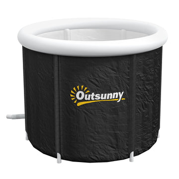 Cold Plunge Tub, Portable Ice Bath Cold Water Therapy Tub w/ Thermo Lid, for Athletes, Polar Recovery - Black