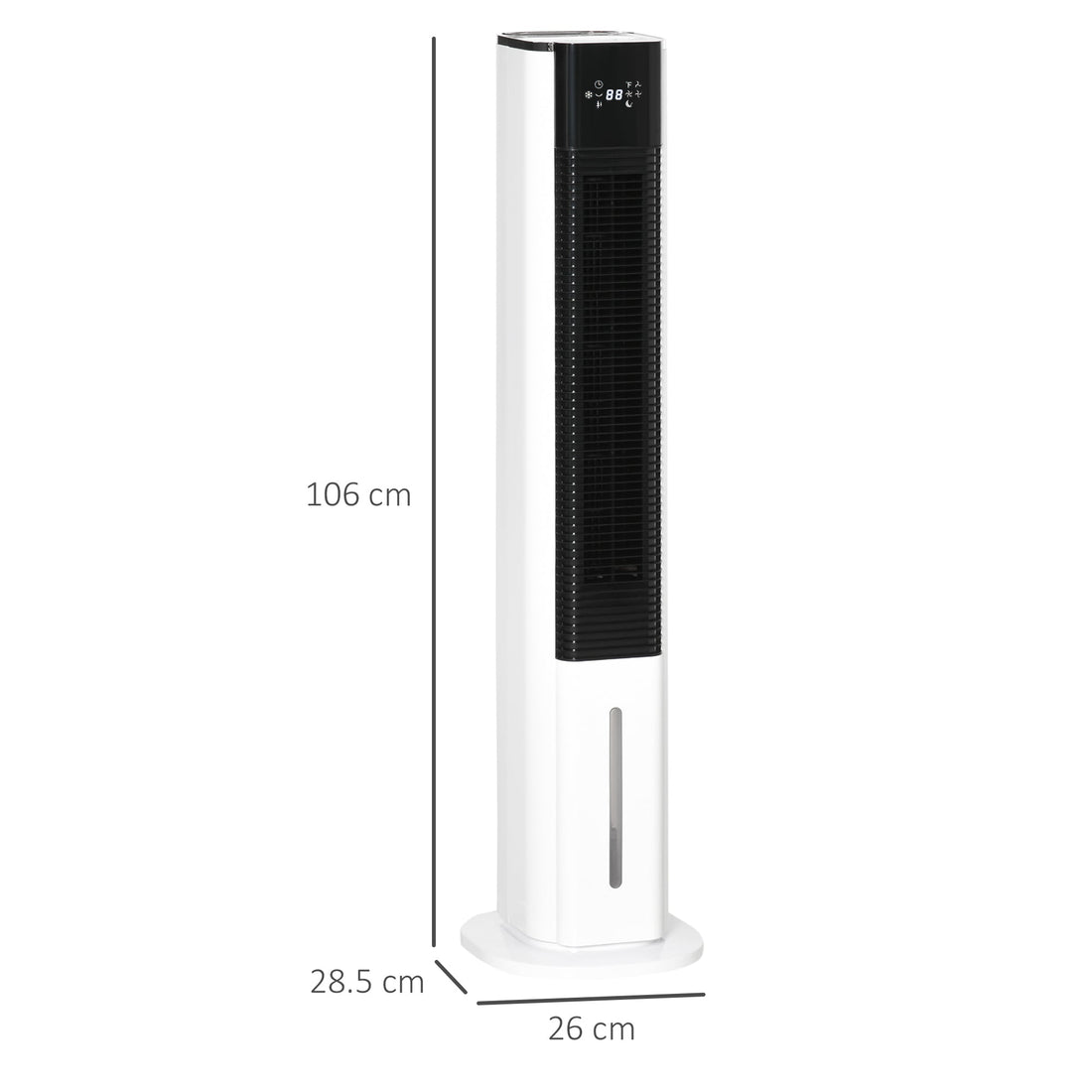 Portable Air Cooler, 6L Tank Humidifier Evaporative Ice Cooling Fan Water Conditioner Unit with 3 Modes, 3 Speed, Remote, Timer, Oscillating for Home Bedroom, White
