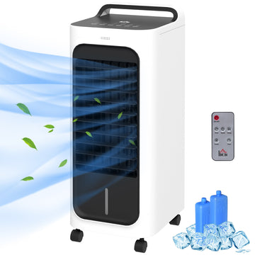 Three-Cool Air Conditioner, with Ice Pack and Remote - White