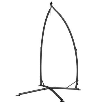 Hammock Chair Stand, Hanging Heavy Duty Metal Frame Hammock Stand with Chain, for Hanging Hammock Air Porch Swing Chair, Egg Cahir, Indoor & Outdoor Use, Black