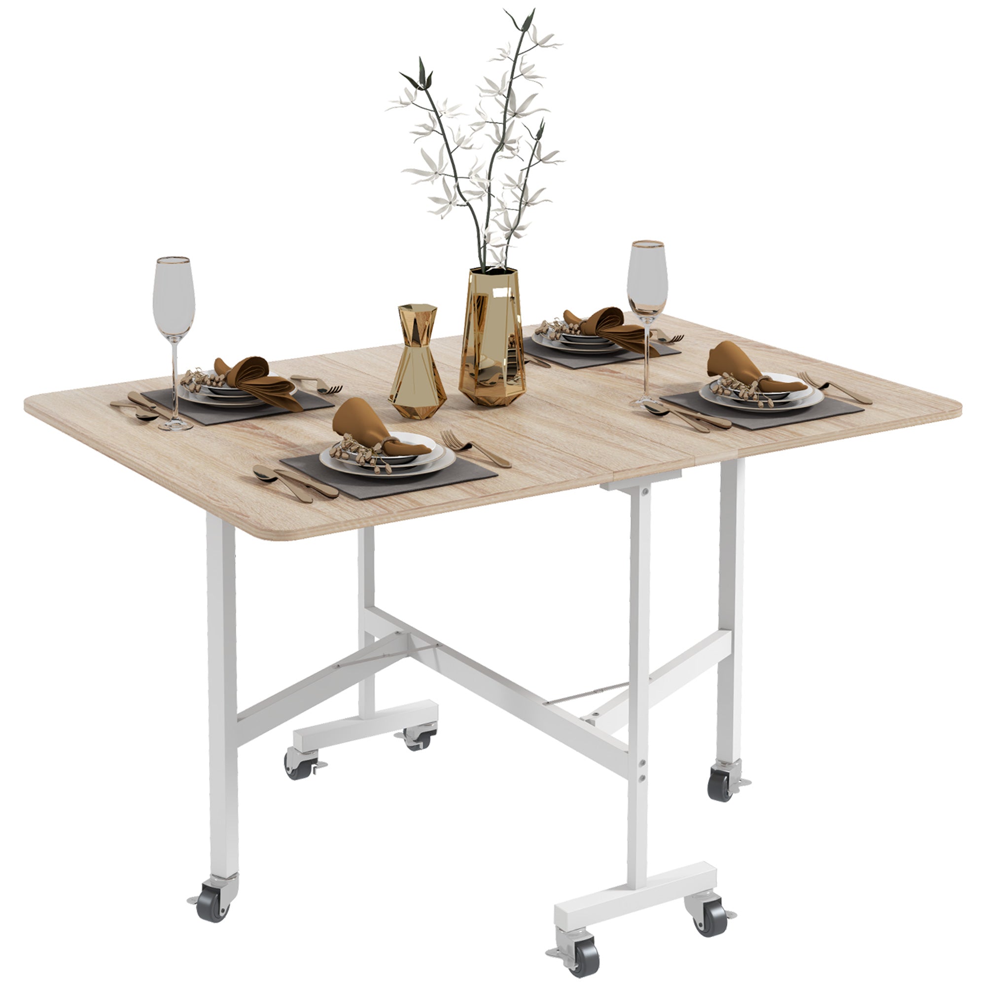 4-6 Person Drop Leaf Dining Table - Oak