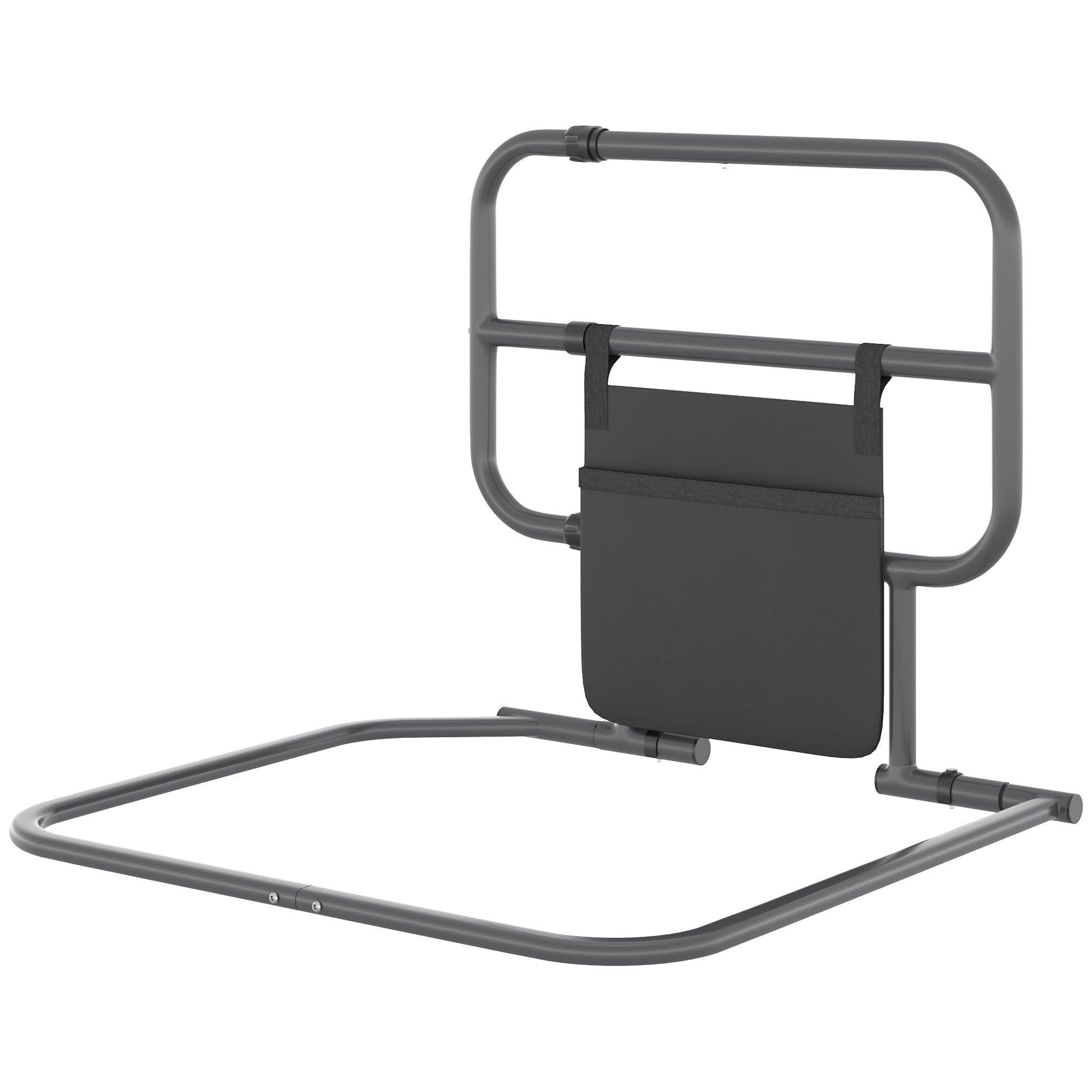 Folding Bed Rail for Elderly Adults, Bed Assist Rail with Storage Pocket for Disabled, Pregnant, Black